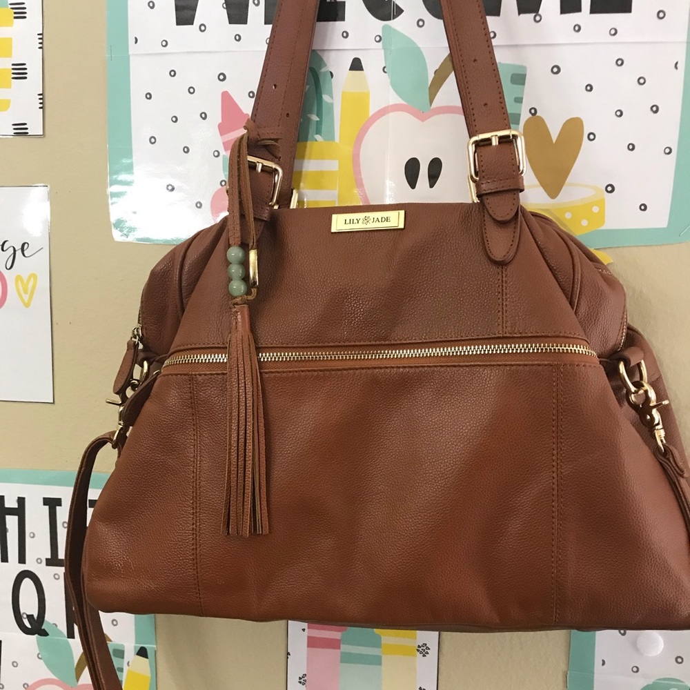 Lily Jade “Rosie” 1.0 in camel diaper bag purse